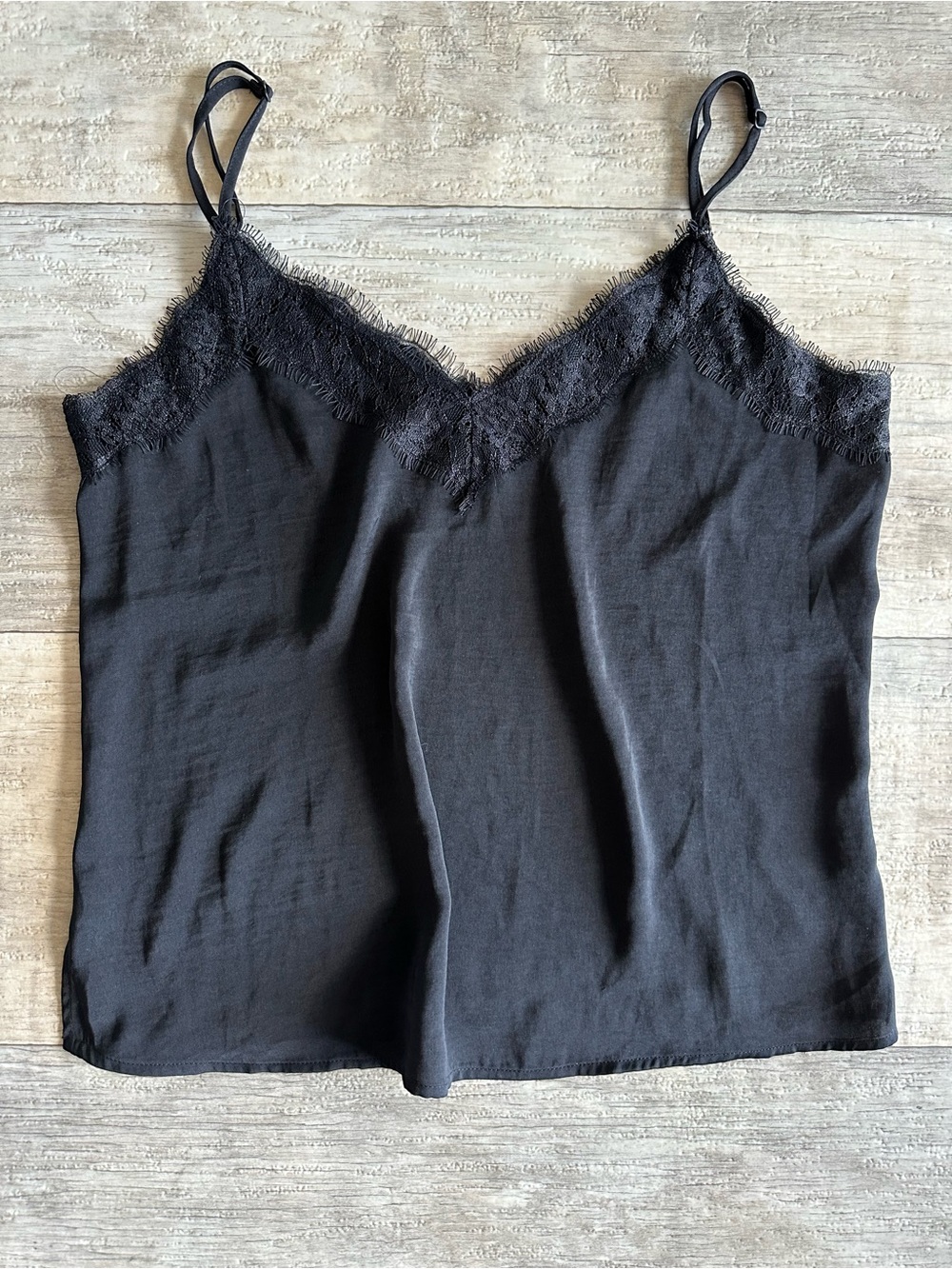 BP Black Lace Trim Cami Top Size S